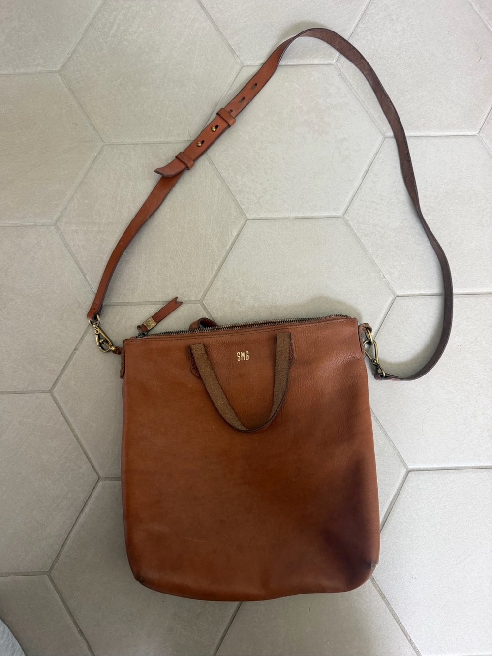 Tan Leather Crossbody Bag from Madewell